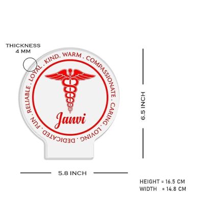 Personalized Caduceus Night Light  Caduceus Gift for Doctors Medical Symbol Light  Thank You Gift for Doctors  Automatic Color Changing Light